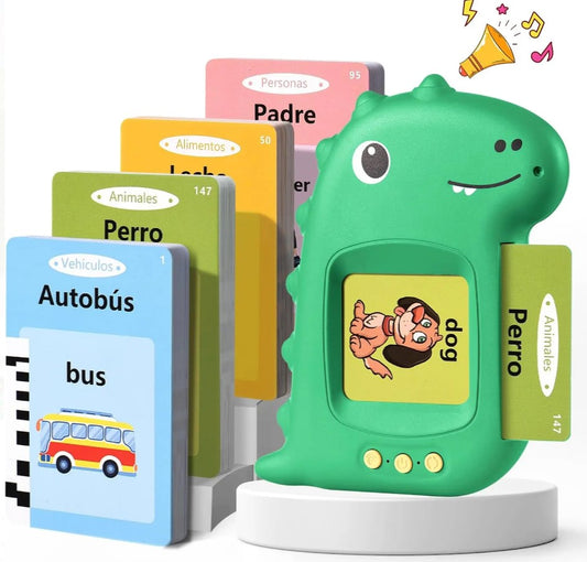 Dino Lector Tarjetas de aprendizaje - Español Ingles