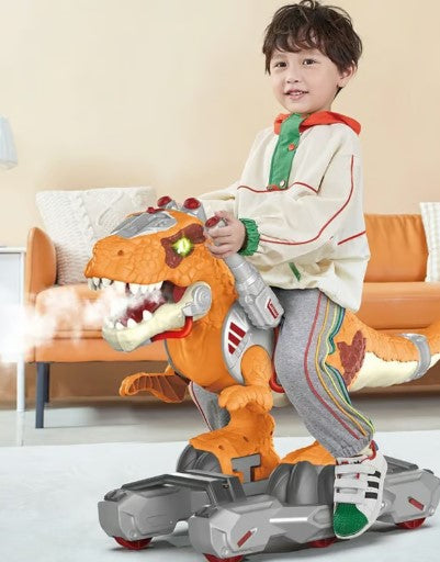 Scooter De Dinosaurio Con Efecto Bota Humo Musical Y Luces